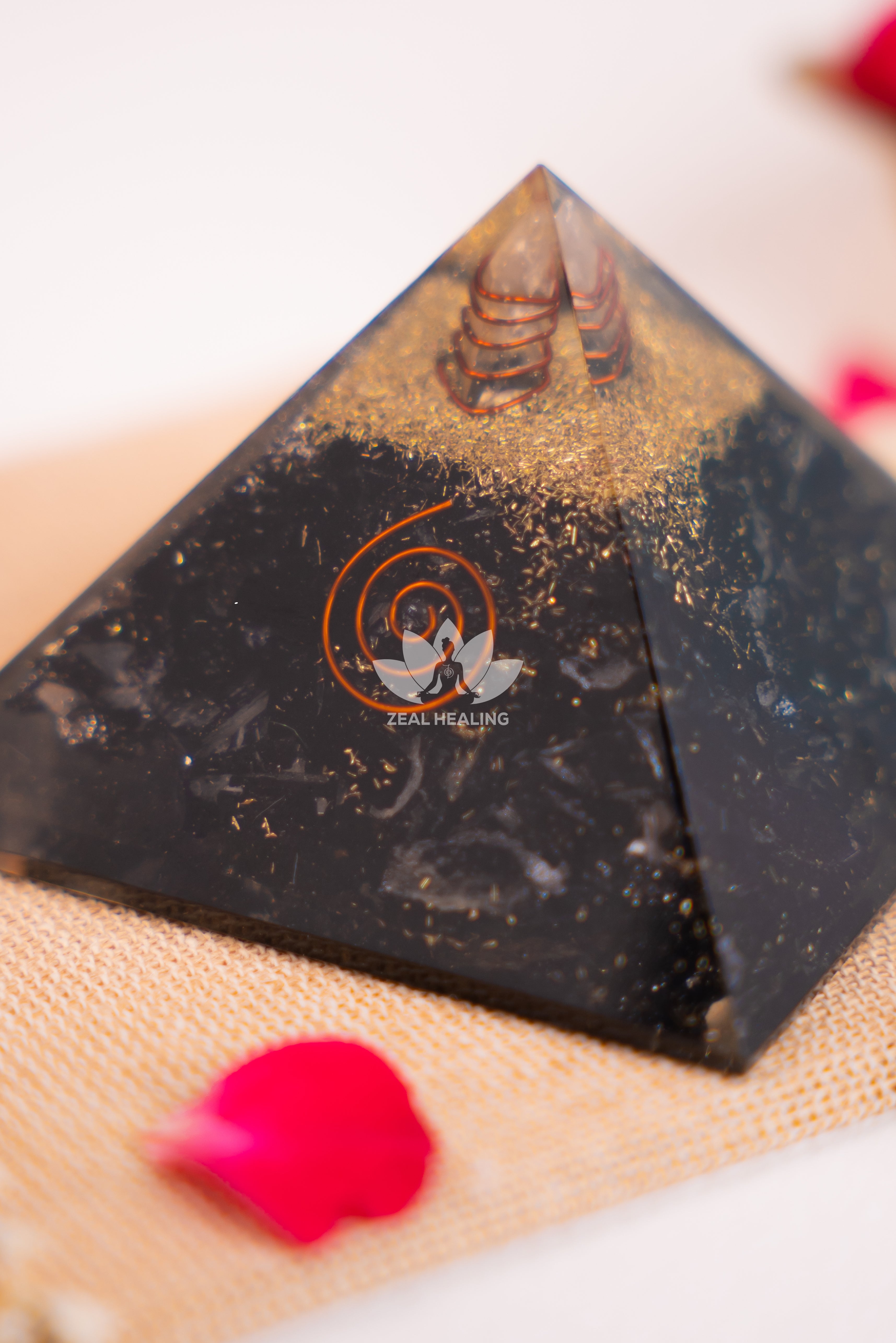 Purple Amethyst pyramid, Reiki energized for peace, intuition, and spiritual growth.
