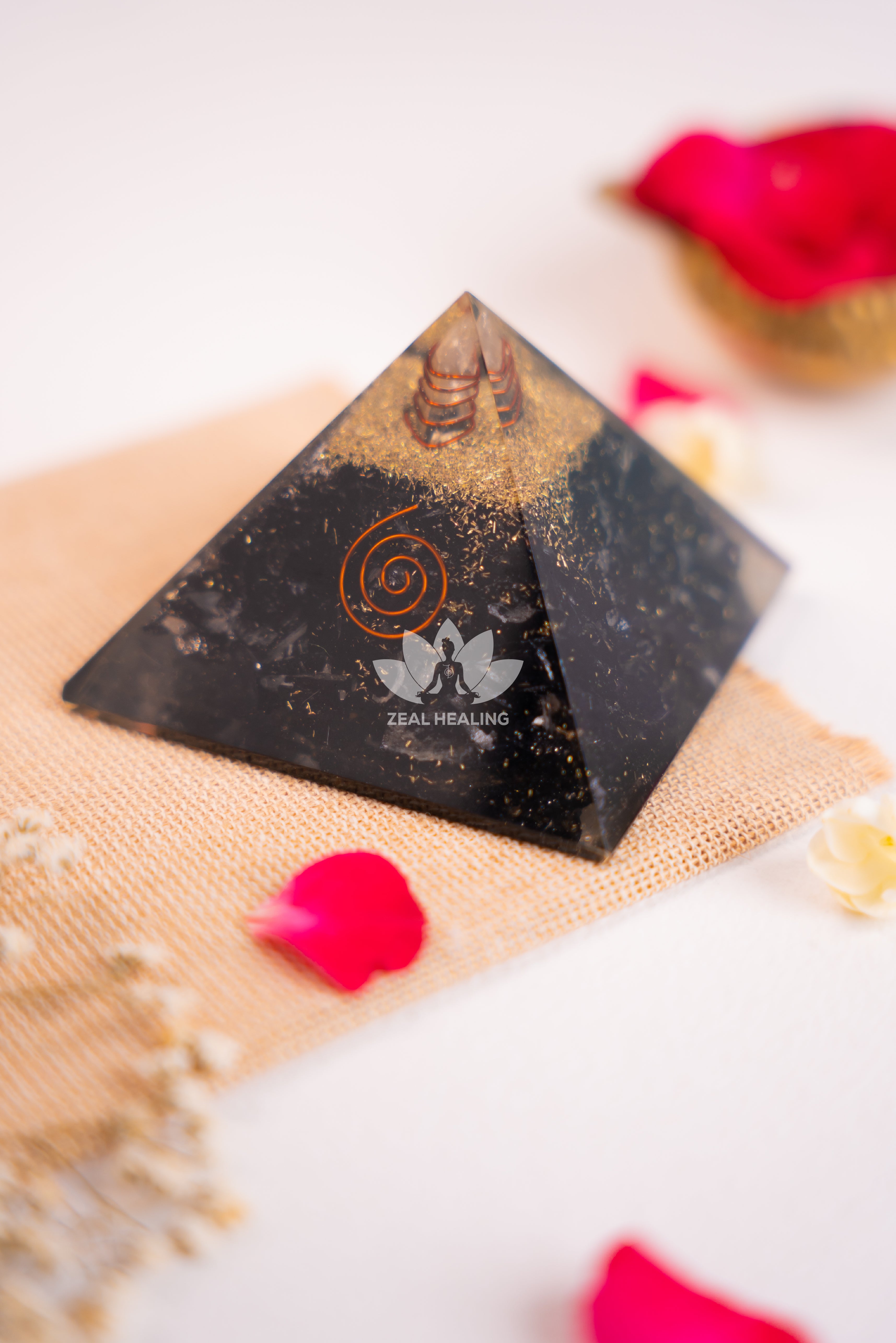 Polished Amethyst pyramid with violet hues, radiating calming and protective energy