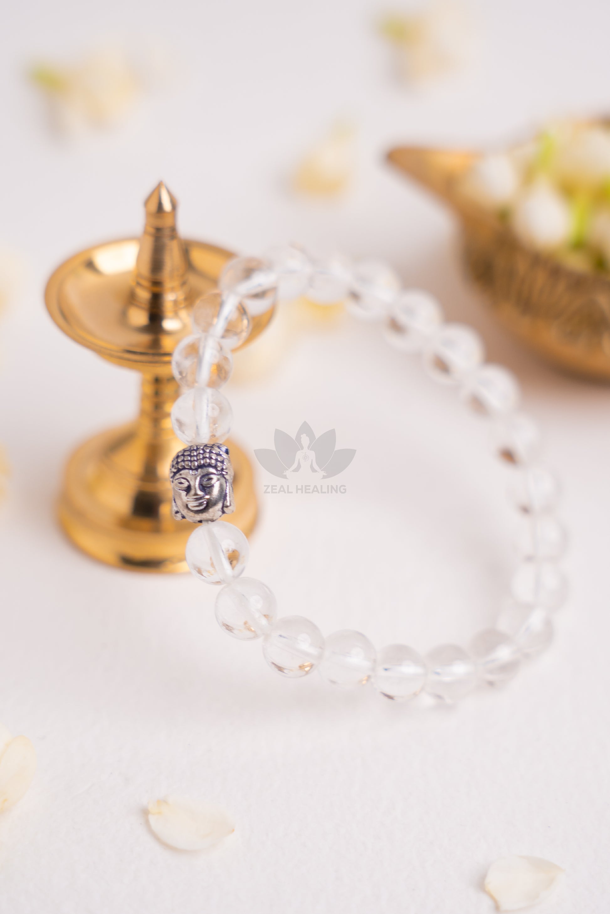 Transparent Clear Quartz bracelet – boosts energy, intention, and mental clarity