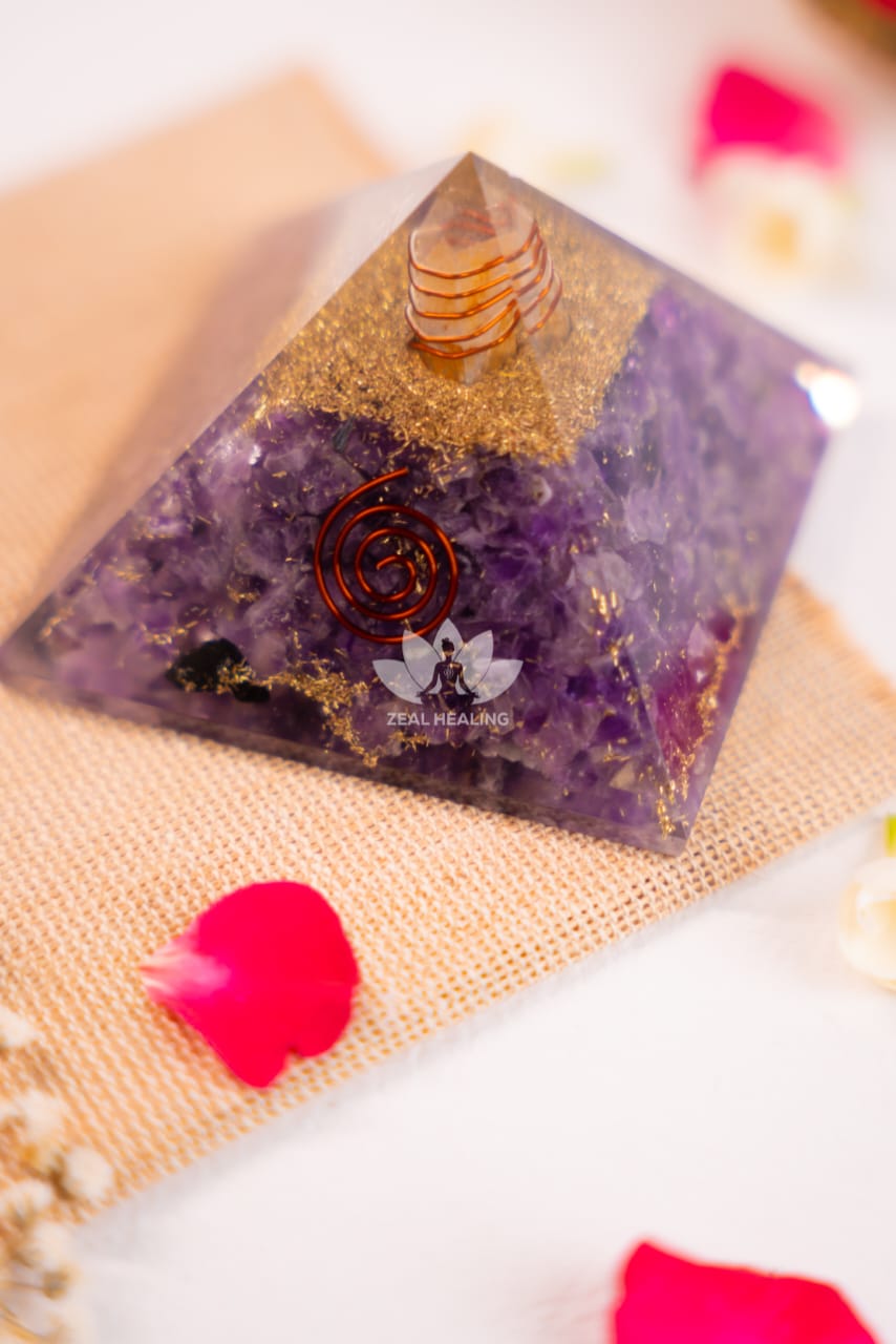 Amethyst Pyramid | Reiki Crystals | Zeal Healing