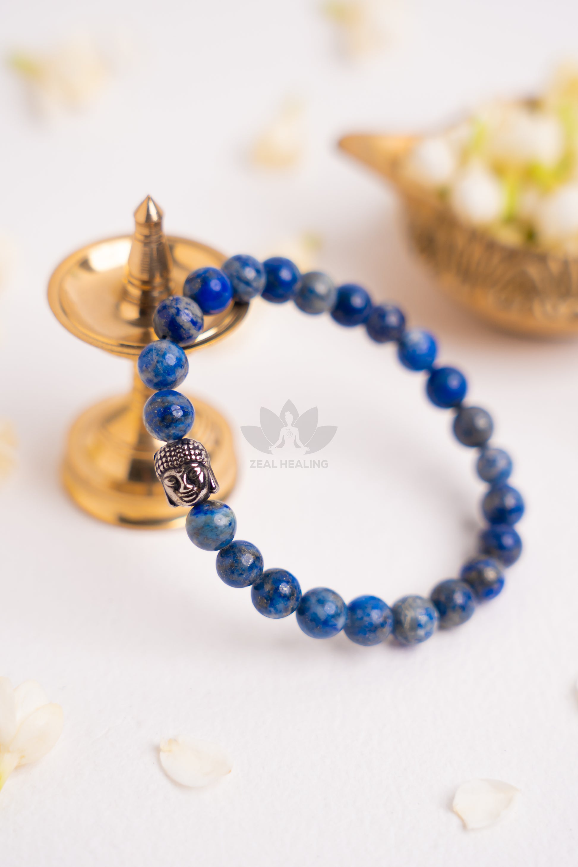 Natural Lapis Lazuli bracelet – supports third eye chakra and mental clarity