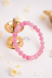 Handmade Rose Quartz stone bracelet – Reiki-energized for inner peace and relationships