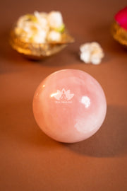 Rose Quartz crystal ball for love, compassion, and emotional healing