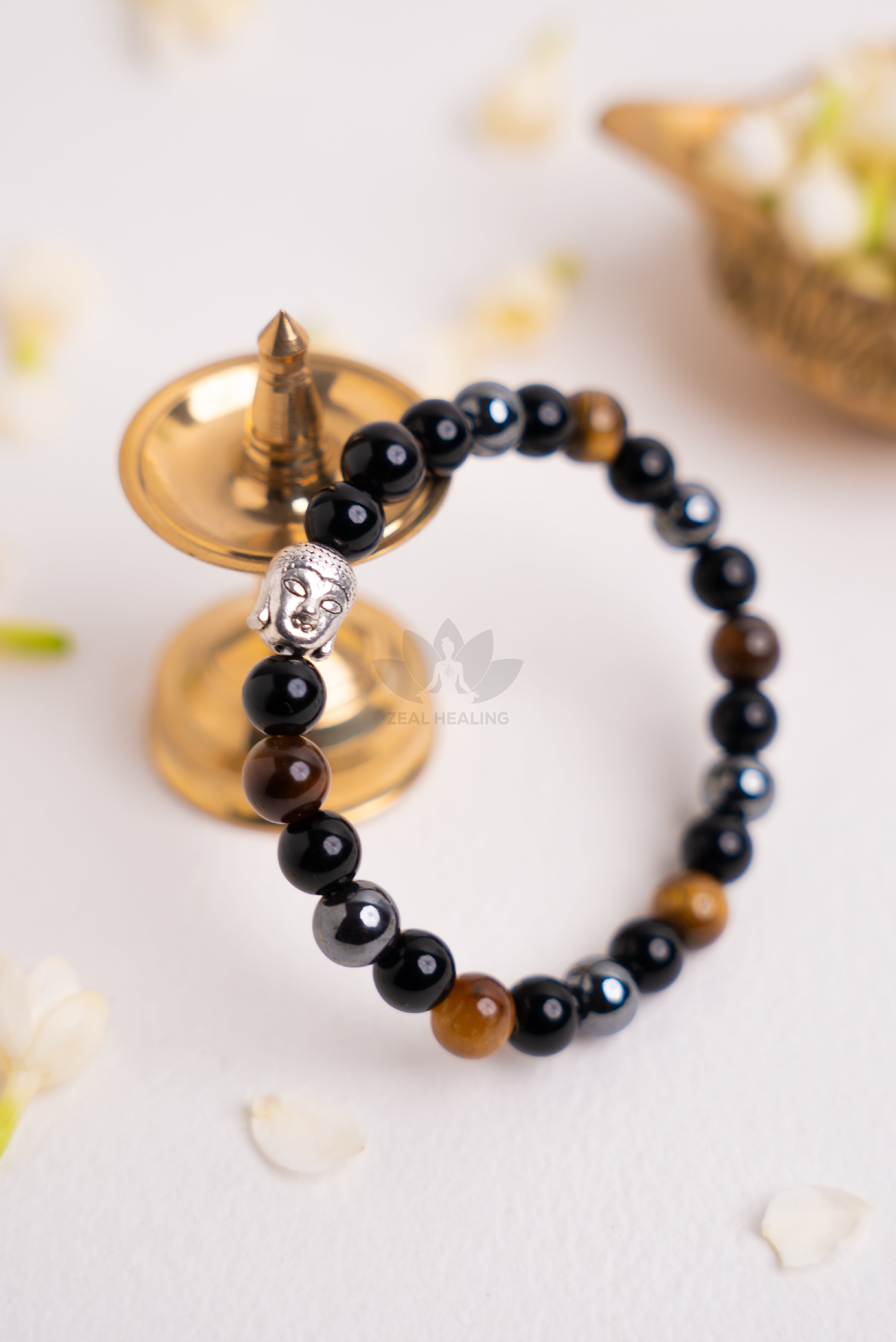 Handcrafted Triple Protection bracelet – combines three powerful stones for spiritual defense