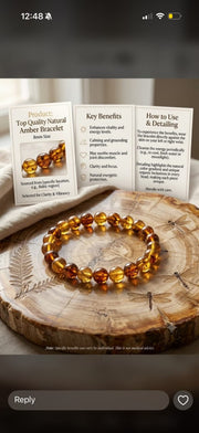 Amber Bracelet | Reiki Crystals | Zeal Healing