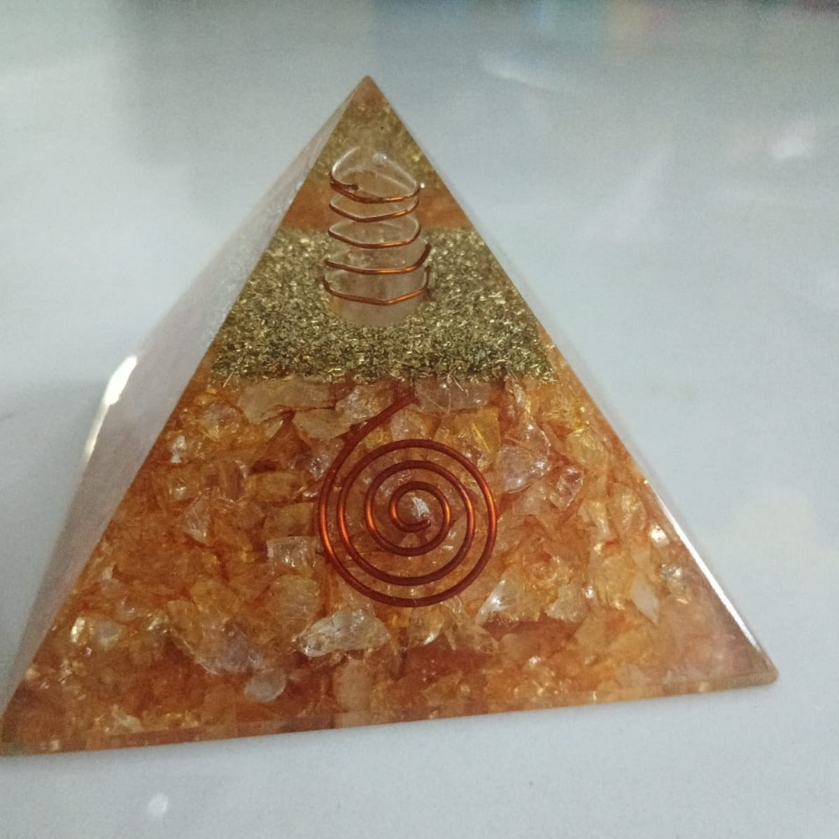 Citrine Pyramid | Reiki Energized | Zeal Healing