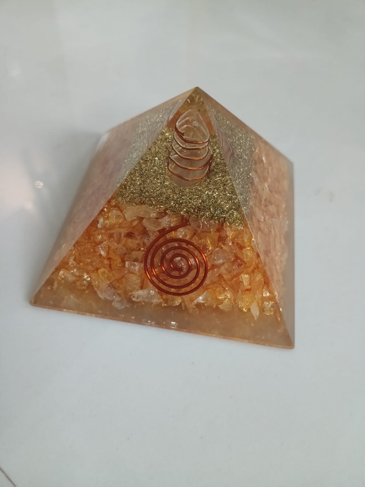 Citrine Pyramid | Reiki Energized | Zeal Healing