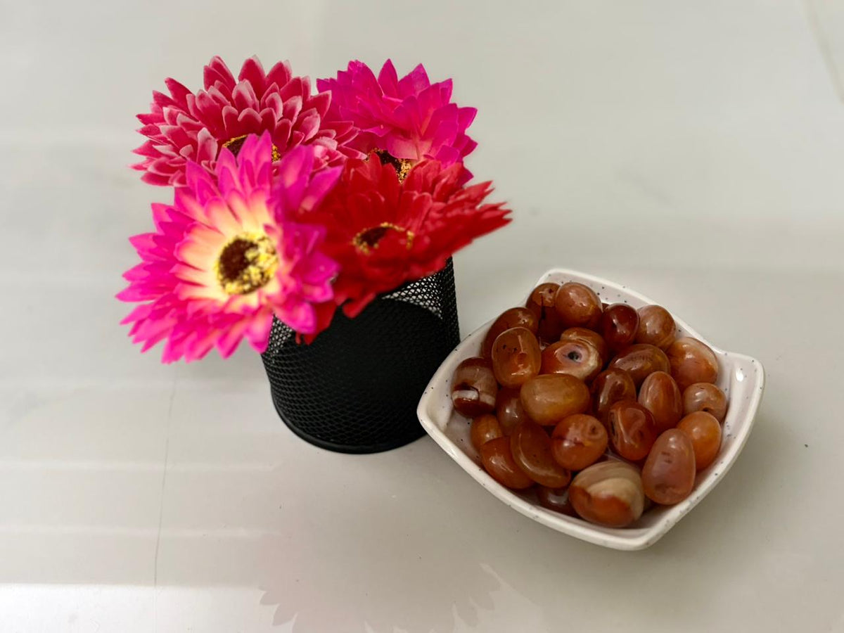 Orange carnelian Tumble  stone| Reiki Crystal | Zeal Healing