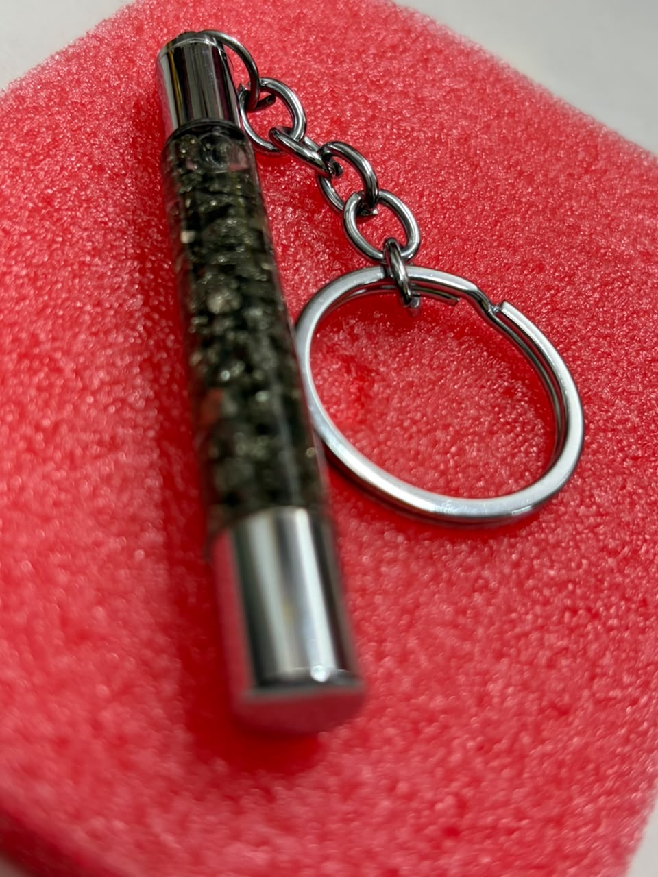 Reiki energized Pyrite Keychain