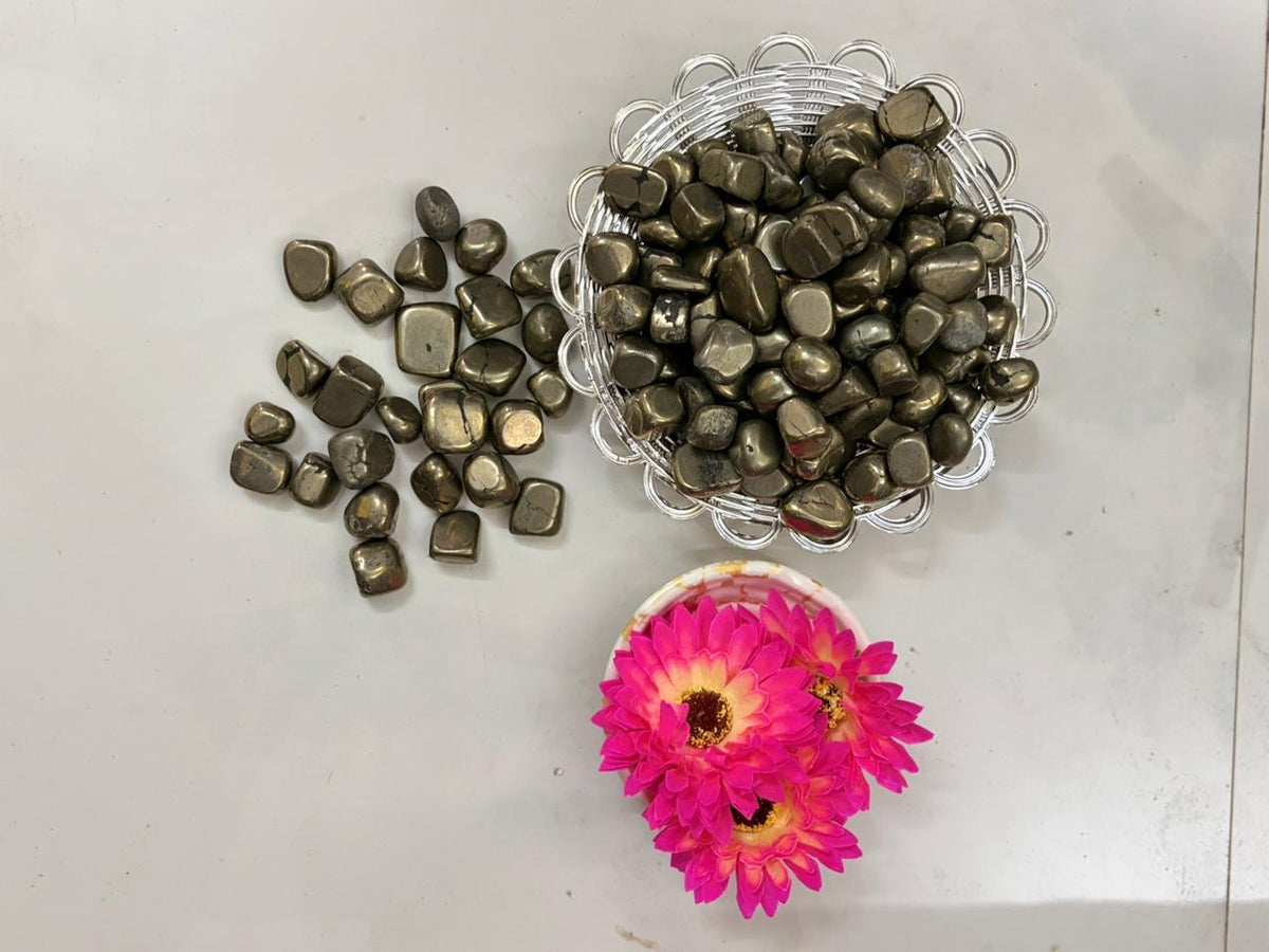 Pyrite tumble stone| Reiki Crystal | Zeal Healing