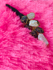 Selenite & Black tourmaline Door Hanging